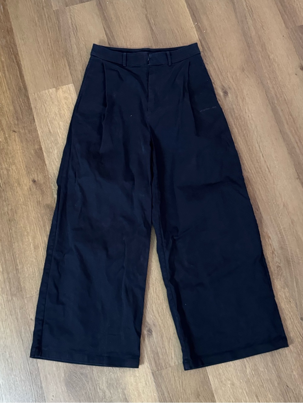 Wide Leg Cotton & Linen Blend Trouser Size 26-28